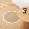 Rund Jute Matta - Mirai Circle Vit/Natur - thumbnail 2