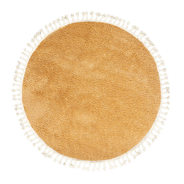 Rund Matta Med Hög Lugg  - Lofty Fringe Fringe Gul - 1