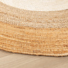 Rund Jute Matta - Mirai Border Vit/Natur - thumbnail 4