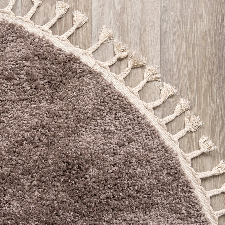Rund Matta Med Hög Lugg  - Lofty Fringe Fringe Taupe - 4