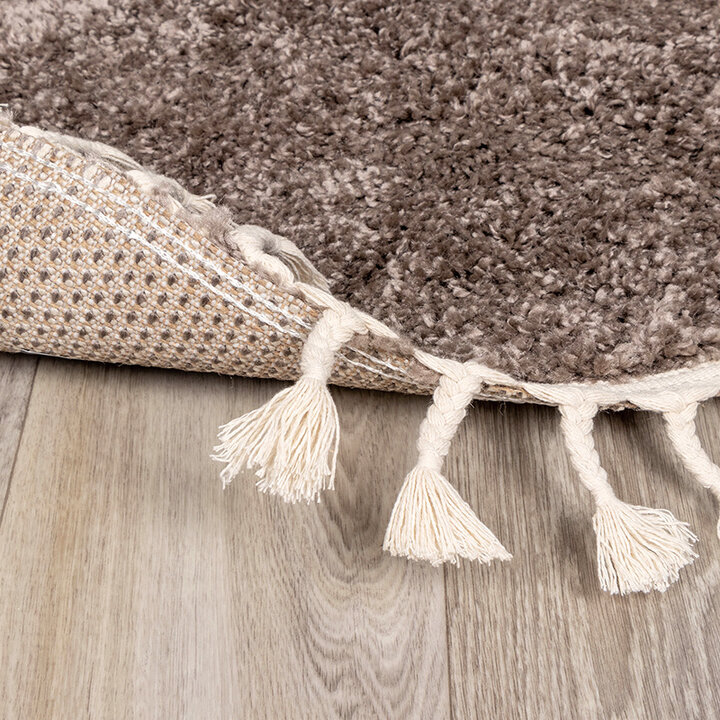 Rund Matta Med Hög Lugg  - Lofty Fringe Fringe Taupe - 6