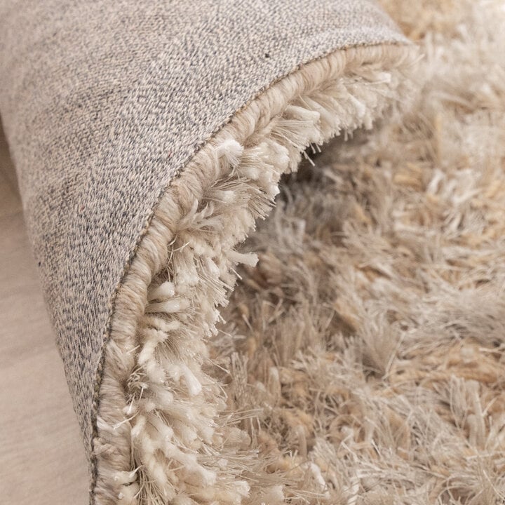 Rund Shagmattor - Grace Vit - 6