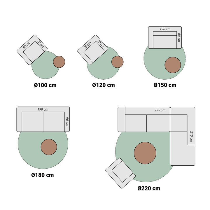 Rund Japandi-Matta - Aurora Shapes Beige - 7