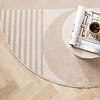 Rund Japandi-Matta - Aurora Circles Beige - thumbnail 2