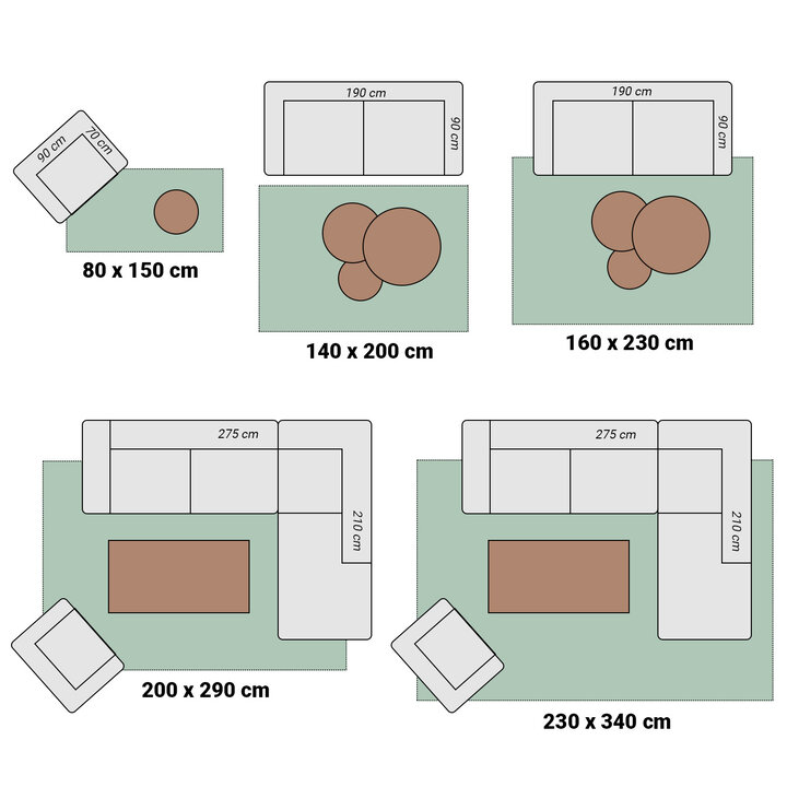 Skandinavisk Matta - Charm Shapes Beige - 8