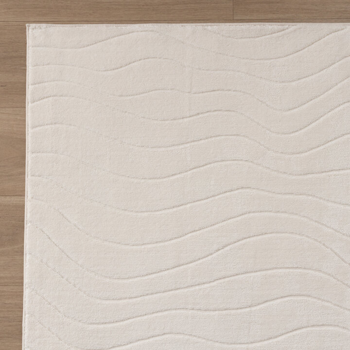 Skandinavisk Matta - Charm Waves Vit - 4