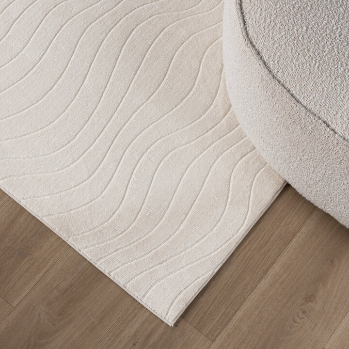 Skandinavisk Matta - Charm Waves Vit - 7