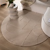 Rund Skandinavisk Matta - Charm Circles Beige - thumbnail