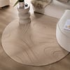 Rund Skandinavisk Matta - Charm Shapes Beige - thumbnail