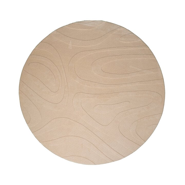 Rund Skandinavisk Matta - Charm Shapes Beige - 1