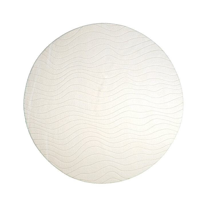 Rund Skandinavisk Matta - Charm Waves Vit - 1