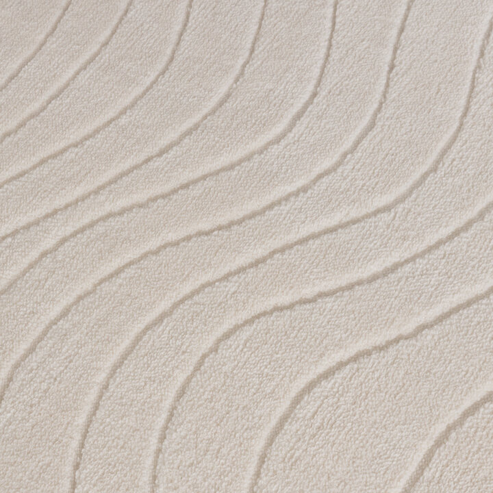 Rund Skandinavisk Matta - Charm Waves Vit - 4