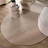 Rund Skandinavisk Matta - Charm Waves Beige - thumbnail