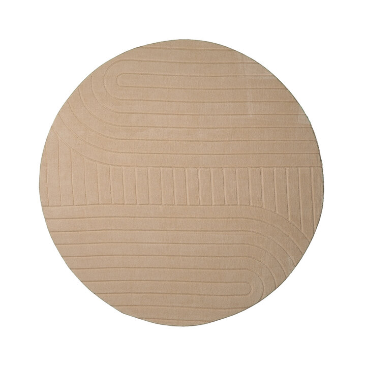 Rund Skandinavisk Matta - Charm Arches Beige - 1