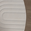 Rund Skandinavisk Matta - Charm Curves Vit - thumbnail 5