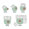 Rund Skandinavisk Matta - Charm Curves Vit - thumbnail 8