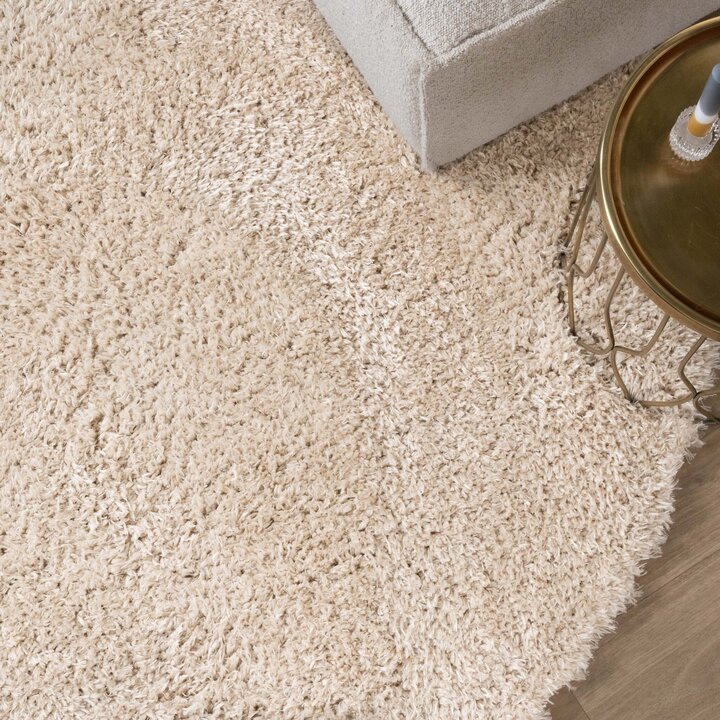 Rund Shagmattor - Blaze Beige - 3
