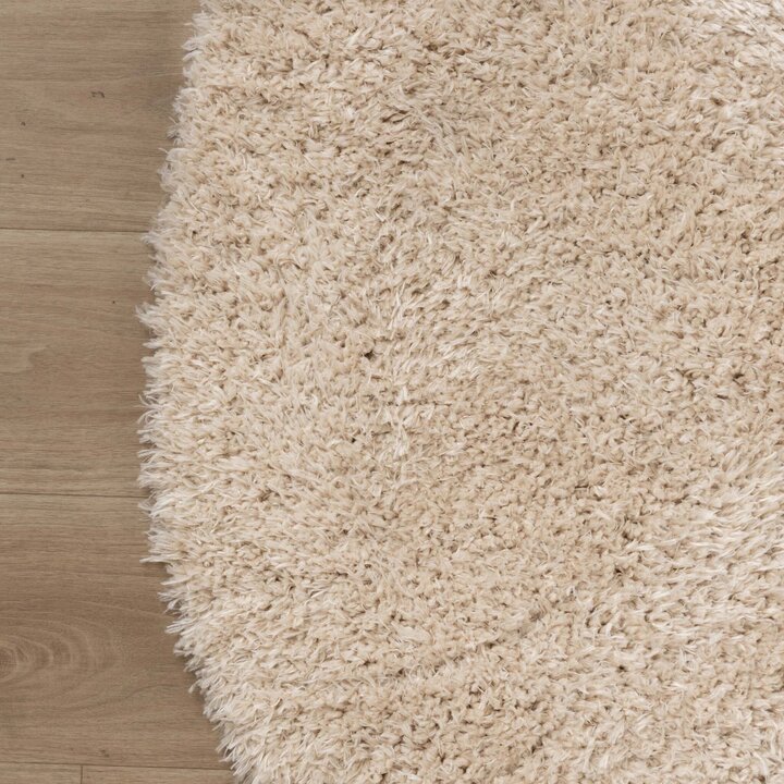 Rund Shagmattor - Blaze Beige - 5