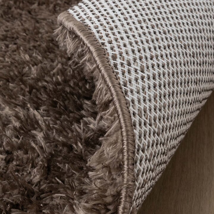 Rund Shagmattor - Blaze Taupe - 7