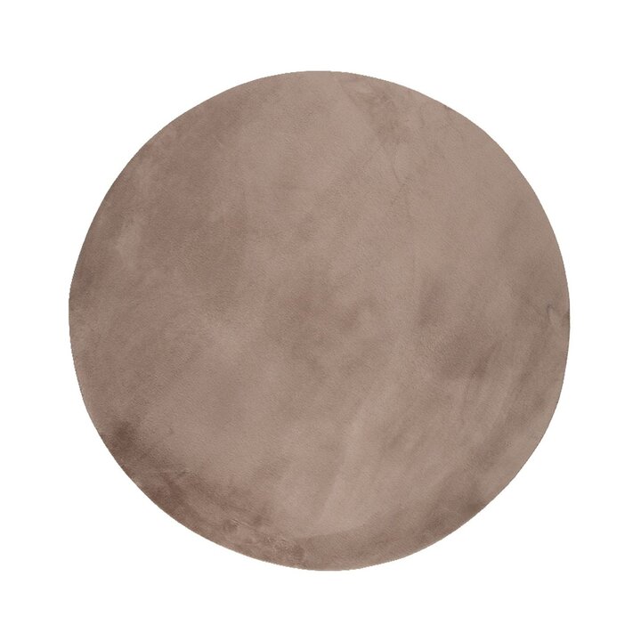 Rund Matta Med Låg Lugg - Cozy Taupe - 1