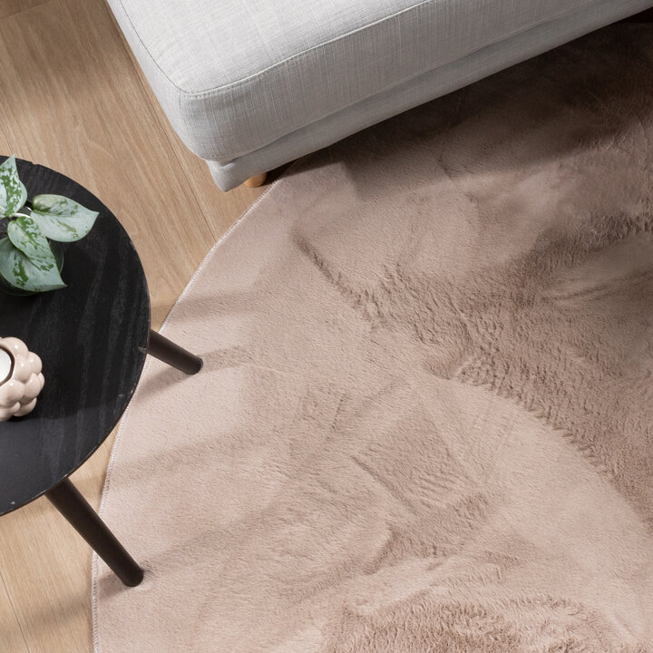 Rund Matta Med Låg Lugg - Cozy Taupe - 2
