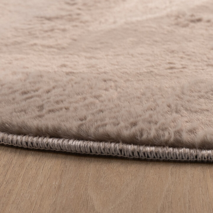 Rund Matta Med Låg Lugg - Cozy Taupe - 5