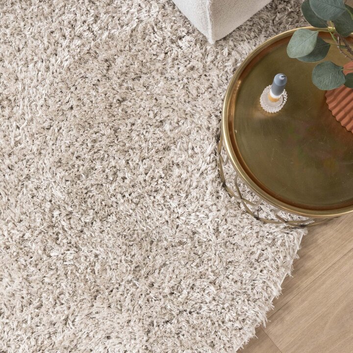 Rund Shagmattor - Blaze Beige/Grå - 3