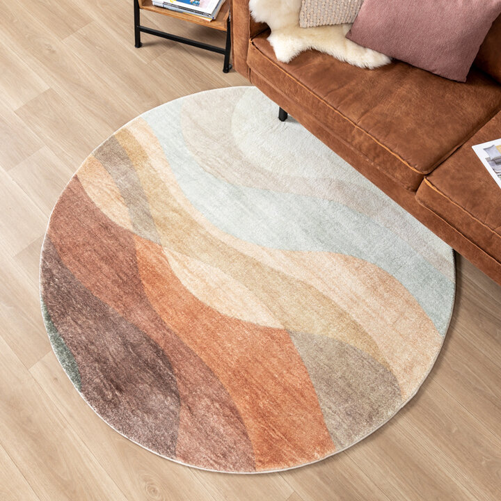 Rund Modern Matta - Field Terrakotta - 3