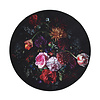 Rund Blommig Matta - Florine Svart/Rosa - thumbnail 1