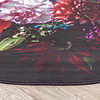 Rund Blommig Matta - Florine Svart/Rosa - thumbnail 3
