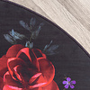 Rund Blommig Matta - Florine Svart/Rosa - thumbnail 4