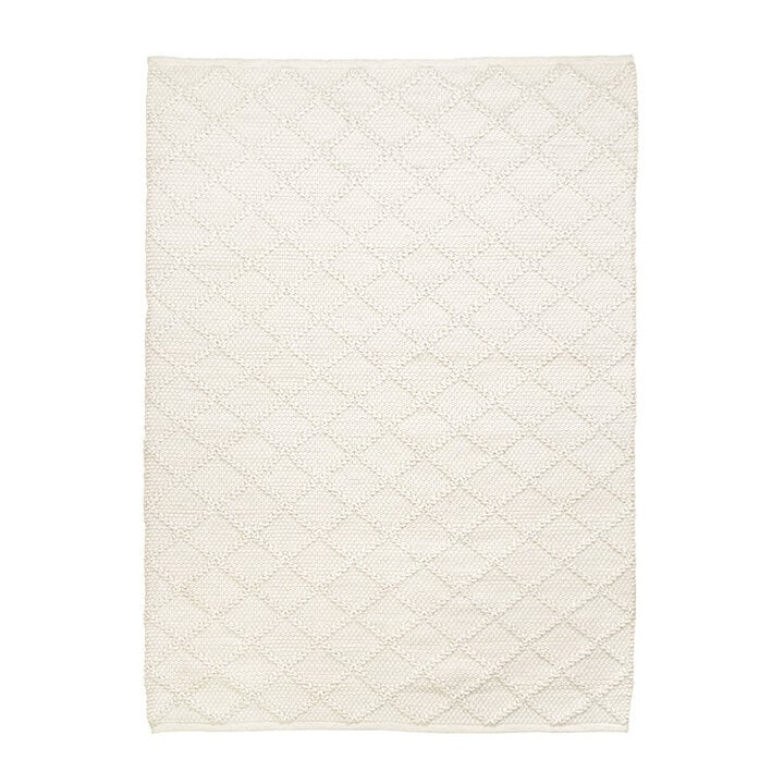 Vävd Matta I Ull - Knit Gräddvit - 1