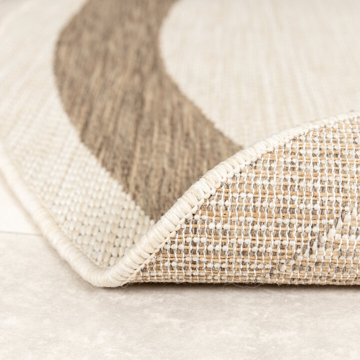 Rund Jute Utomhusmatta - Nomad Edge Gräddvit - 7