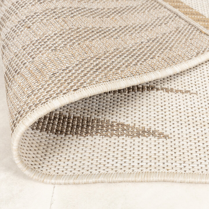 Rund Jute Utomhusmatta - Nomad Leaves Gräddvit - 8