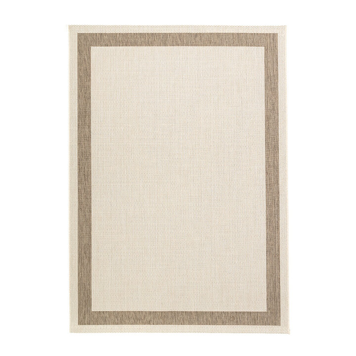 Utomhusmatta I Jute - Nomad Edge Gräddvit - 1