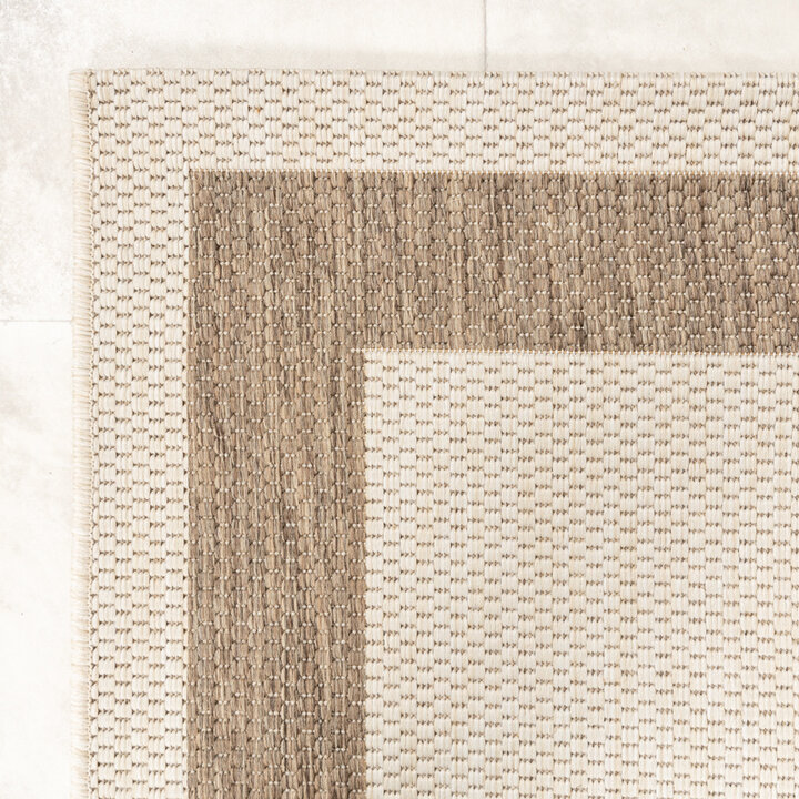 Utomhusmatta I Jute - Nomad Edge Gräddvit - 5