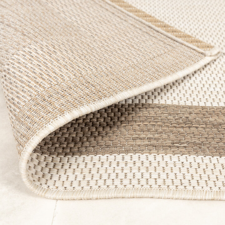 Utomhusmatta I Jute - Nomad Edge Gräddvit - 7