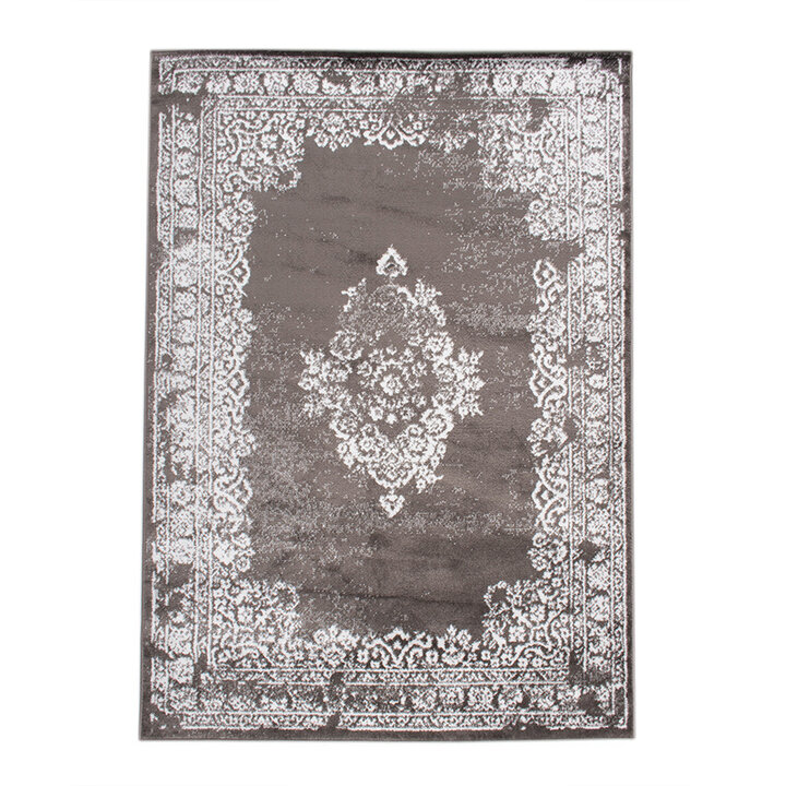 Matta I Vintagestil - Adore Medaillon Taupe/Grå - 1