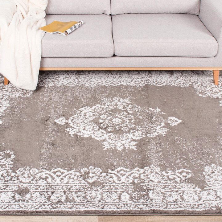 Matta I Vintagestil - Adore Medaillon Taupe/Grå - 3