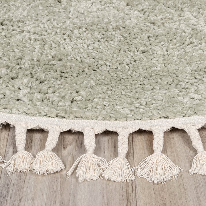 Rund Matta Med Hög Lugg  - Lofty Fringe Mintgrön - 6