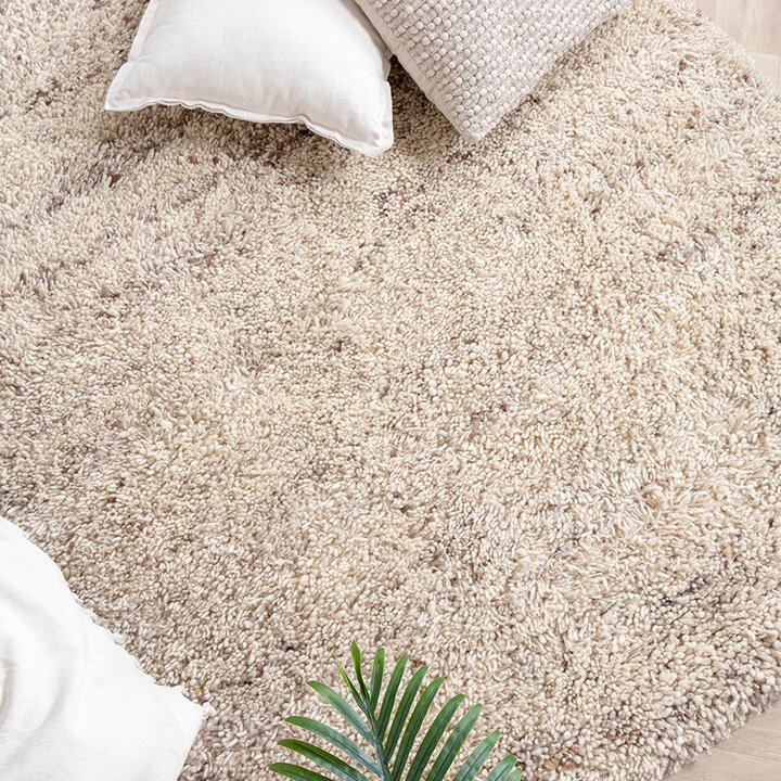 Ullmatta Med Hög Lugg - Royal Gräddvit/Taupe - 5