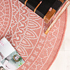 Rund Utomhusmatta - Summer Aztec Rosa - thumbnail 4