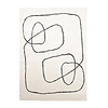 Japandi-Matta - Yori Lines Gräddvit/Svart - thumbnail 1