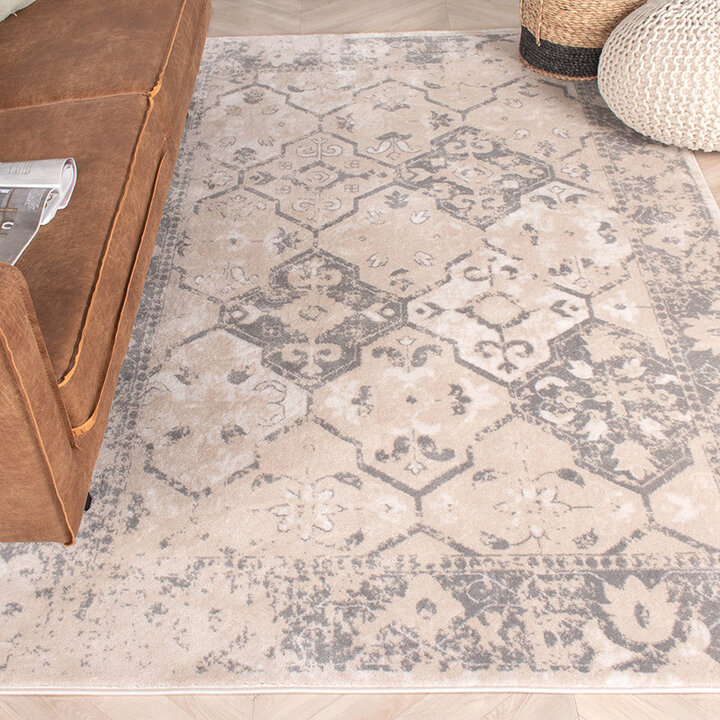 Matta I Vintagestil - Deep Tile Gräddvit - 3