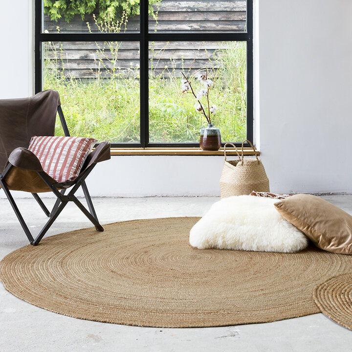Jute Matta - Fair Rund Natur - 8