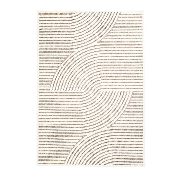 Modern Matta - Nori Curves Vit/Taupe - 1