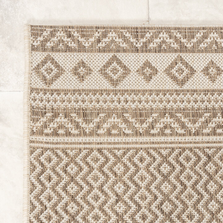 Utomhusmatta I Jute - Nomad Aztec Gräddvit - 5