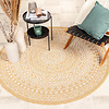 Rund Utomhusmatta - Summer Aztec Gul - thumbnail 3