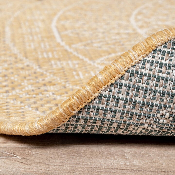 Rund Utomhusmatta - Summer Aztec Gul - 6
