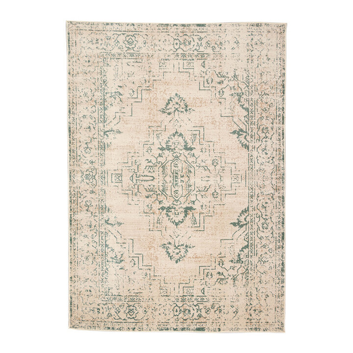 Matta I Vintagestil - Spring Ethnic Gräddvit/Grön - 1